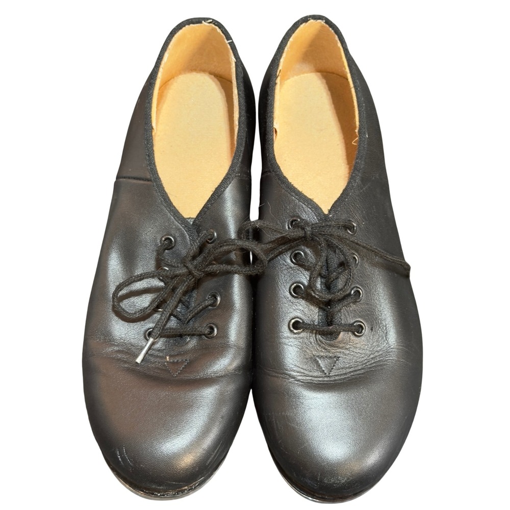 Bloch Tap Shoes Women 6.5 Black Leather Lace Up Techno Tap Dance Aspiration Pro